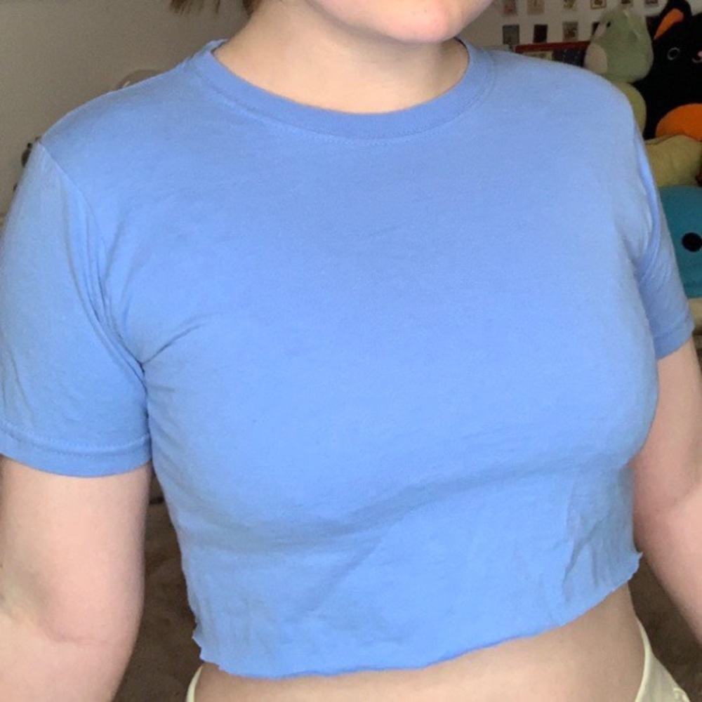 Cropped blue top